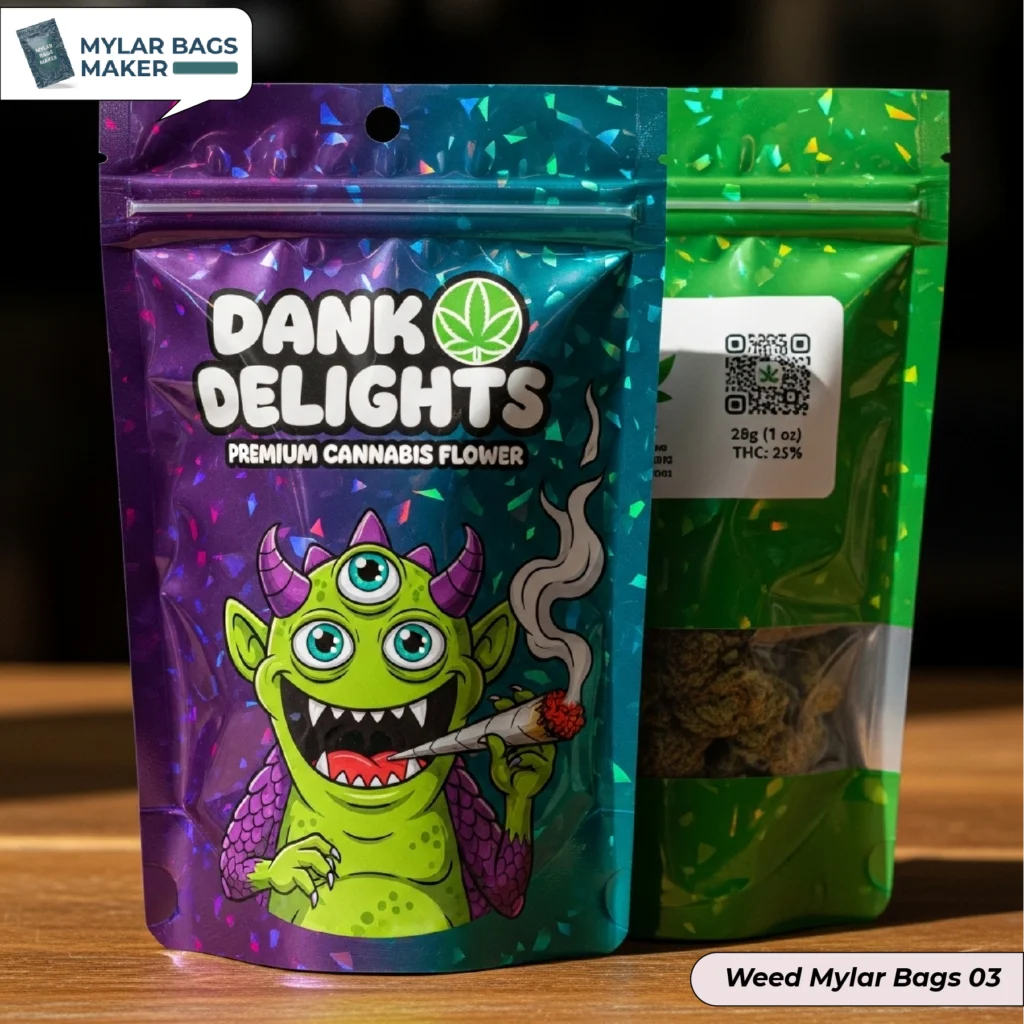 Custom Printed Weed Mylar Bags 03