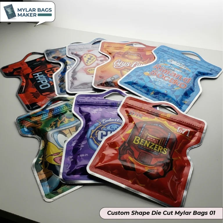 Custom Shape Die Cut Mylar Bags