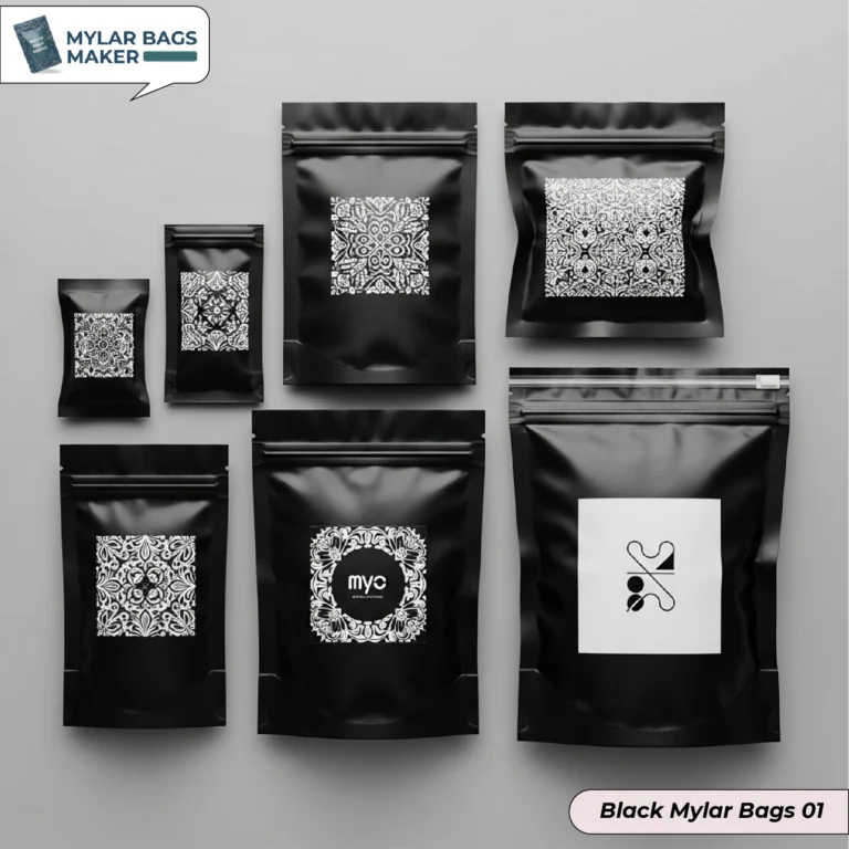 Custom Black Mylar Bags