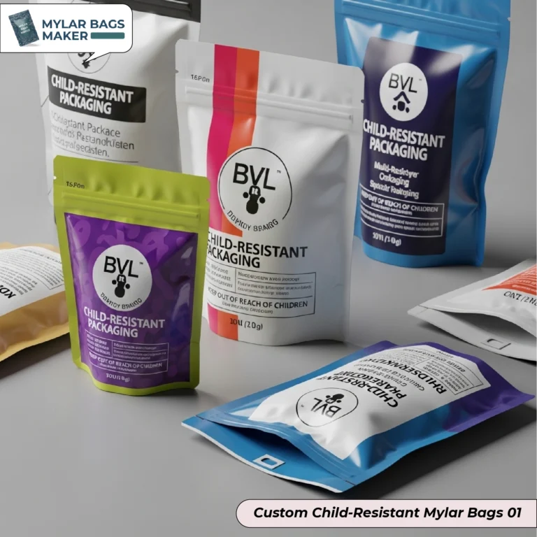 Custom Child Resistant Mylar Bags