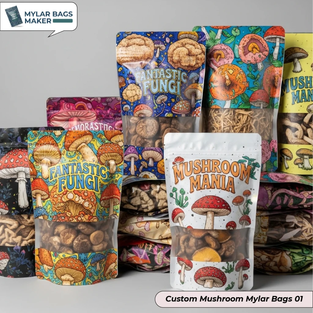 Custom Mushroom Mylar Bags wholesale (1)