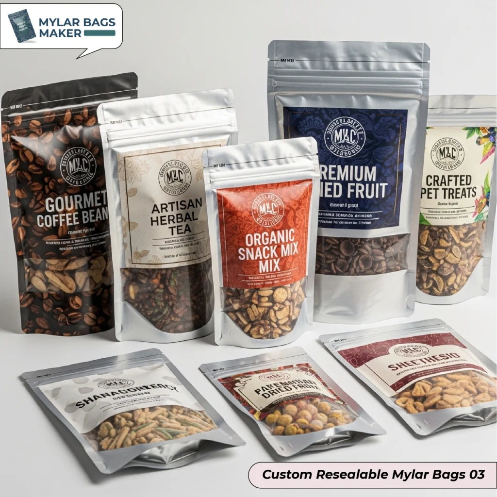 Custom Resealable Mylar Bags For Freshness