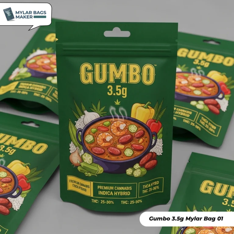 Custom Gumbo Mylar Bags