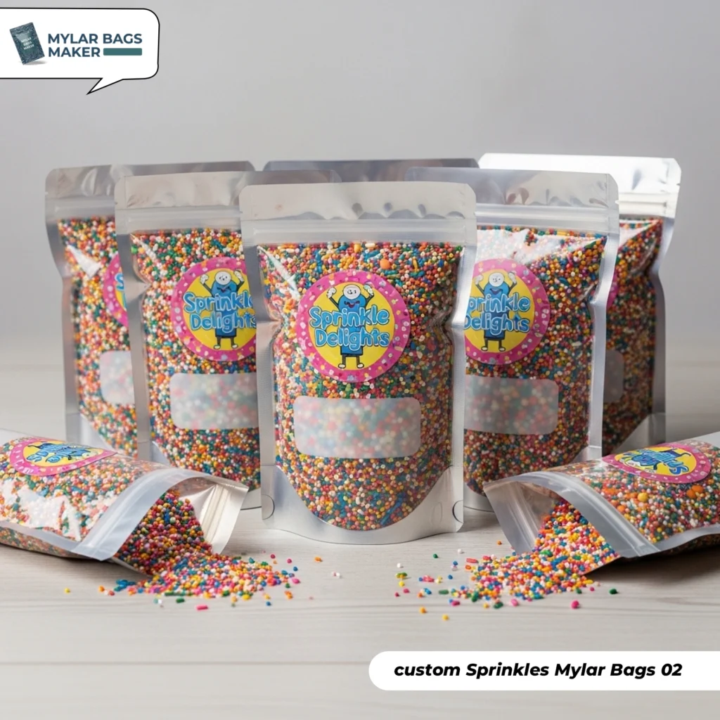 Custom Sprinklez Mylar Bags For Freshness