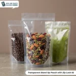 Transparent Extra Thick Stand Up Pouch with Zip Lock UK