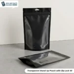 Transparent Extra Thick Stand Up Pouch with Zip Lock with logo