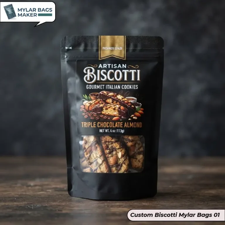 Custom Biscotti Mylar Bags