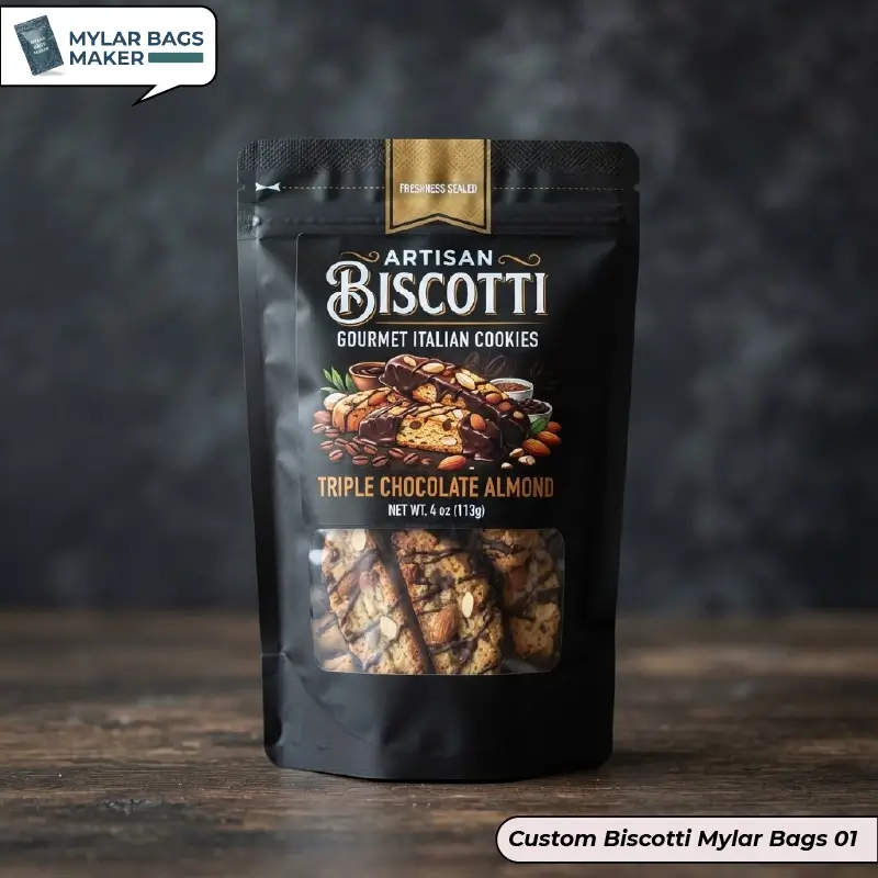 Custom Biscotti Mylar Bags uk