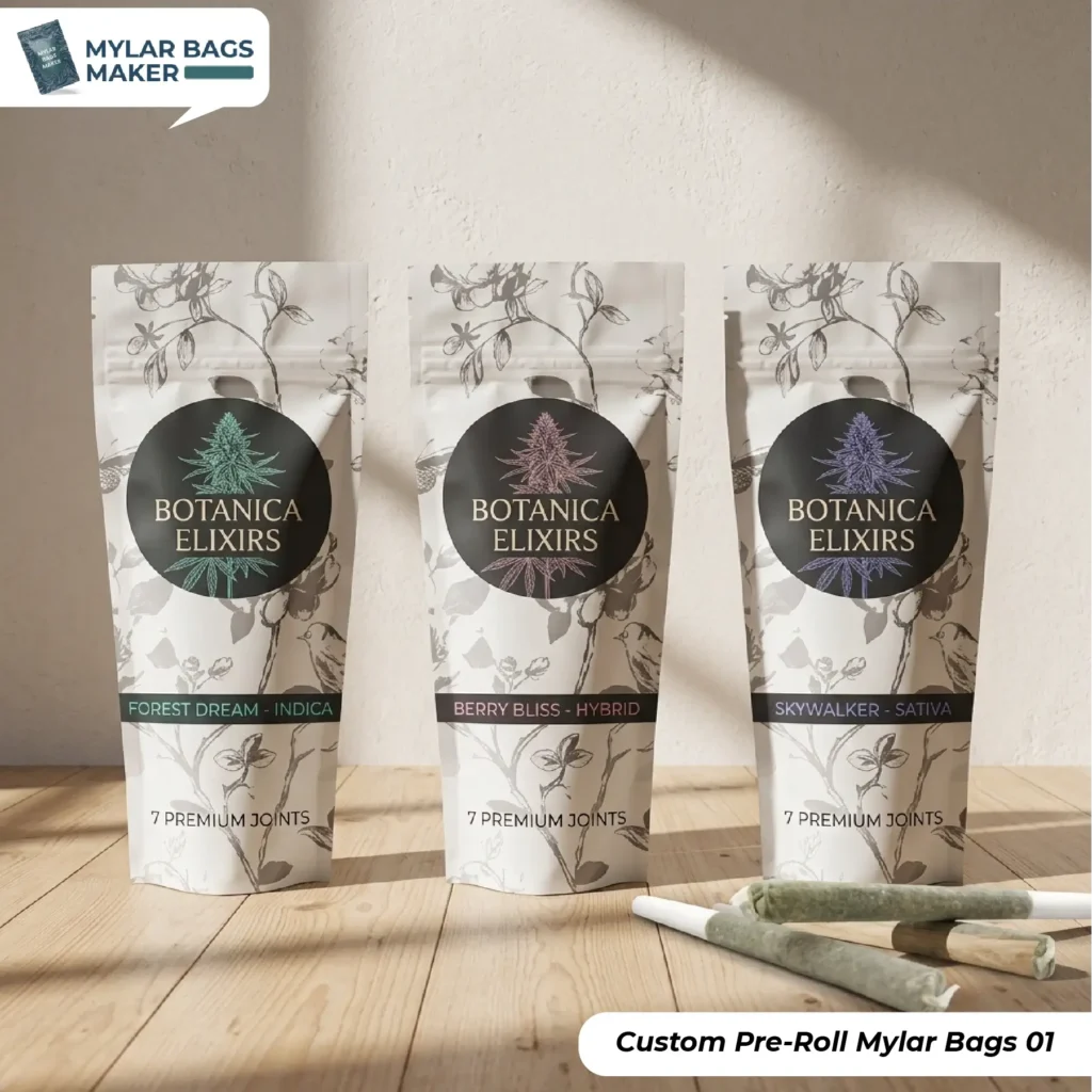 Custom Pre-Roll Mylar Bags wholesale