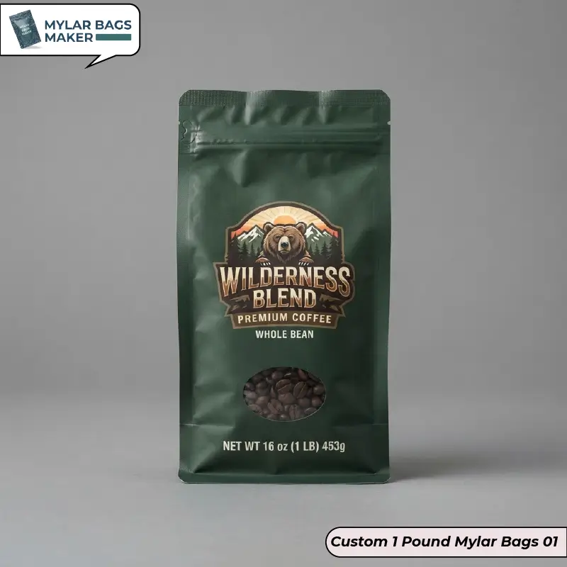 Custom printed 1 Pound Mylar Bags