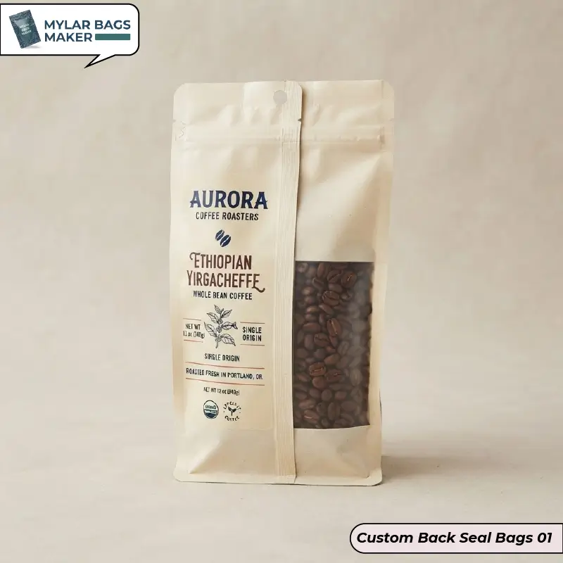 Custom printed Back Seal Bags